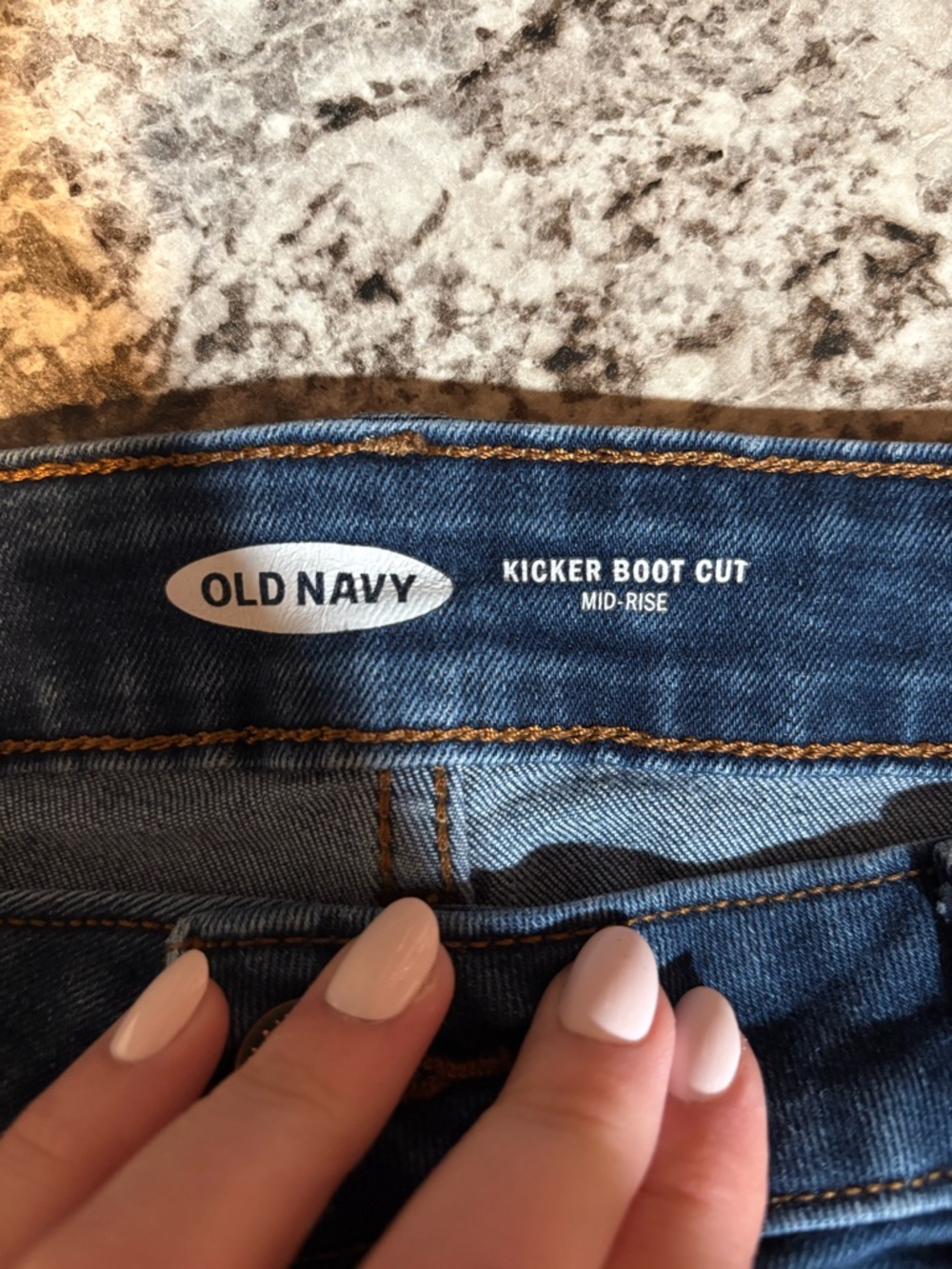 Old Navy Kicker Boot Cut Jeans in Blue Denim